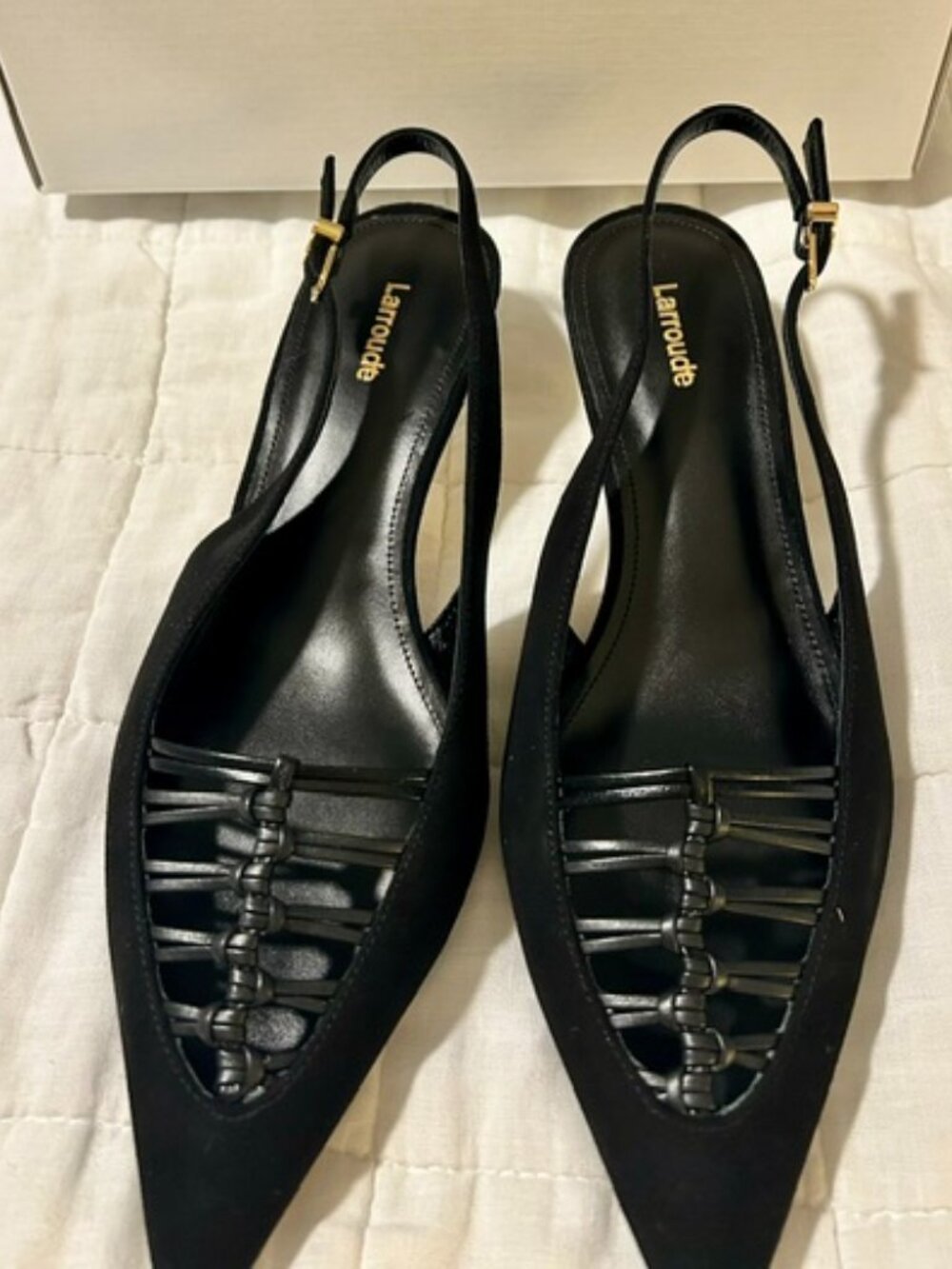 Nara Pump In Black Suede and Leather size 9.5